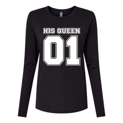 His Queen 01 Sport Couple Womens Cotton Relaxed Long Sleeve T-Shirt