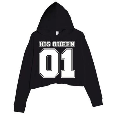 His Queen 01 Sport Couple Crop Fleece Hoodie