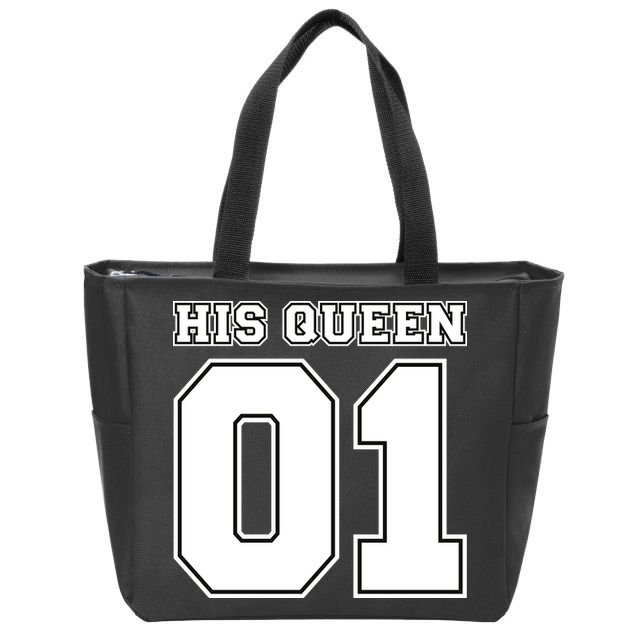 His Queen 01 Sport Couple Zip Tote Bag