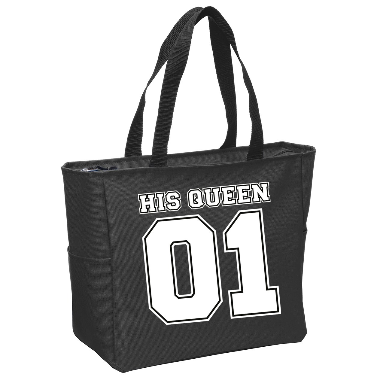 His Queen 01 Sport Couple Zip Tote Bag