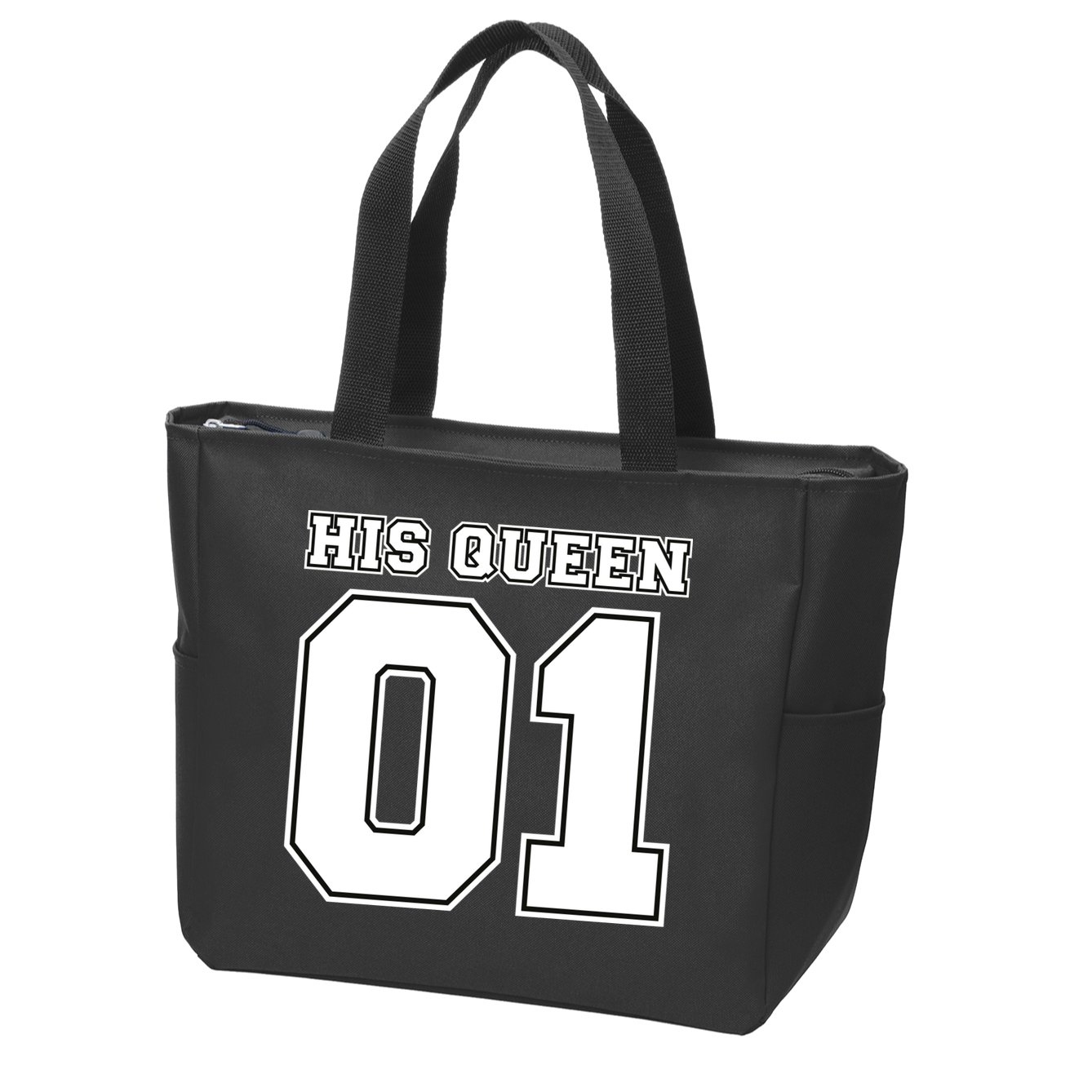 His Queen 01 Sport Couple Zip Tote Bag