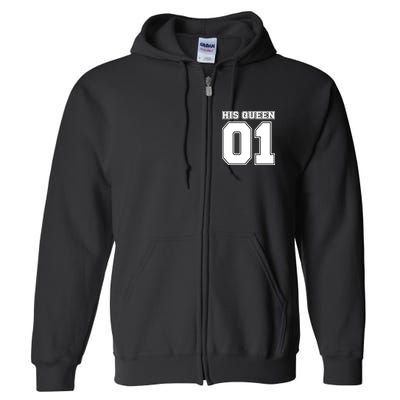His Queen 01 Sport Couple Full Zip Hoodie