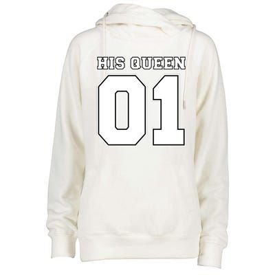 His Queen 01 Sport Couple Womens Funnel Neck Pullover Hood