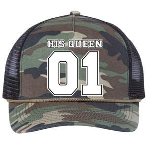 His Queen 01 Sport Couple Retro Rope Trucker Hat Cap