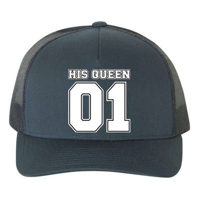 His Queen 01 Sport Couple Yupoong Adult 5-Panel Trucker Hat