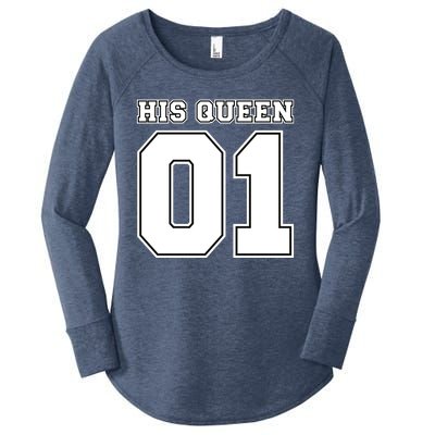 His Queen 01 Sport Couple Women's Perfect Tri Tunic Long Sleeve Shirt