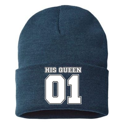 His Queen 01 Sport Couple Sustainable Knit Beanie