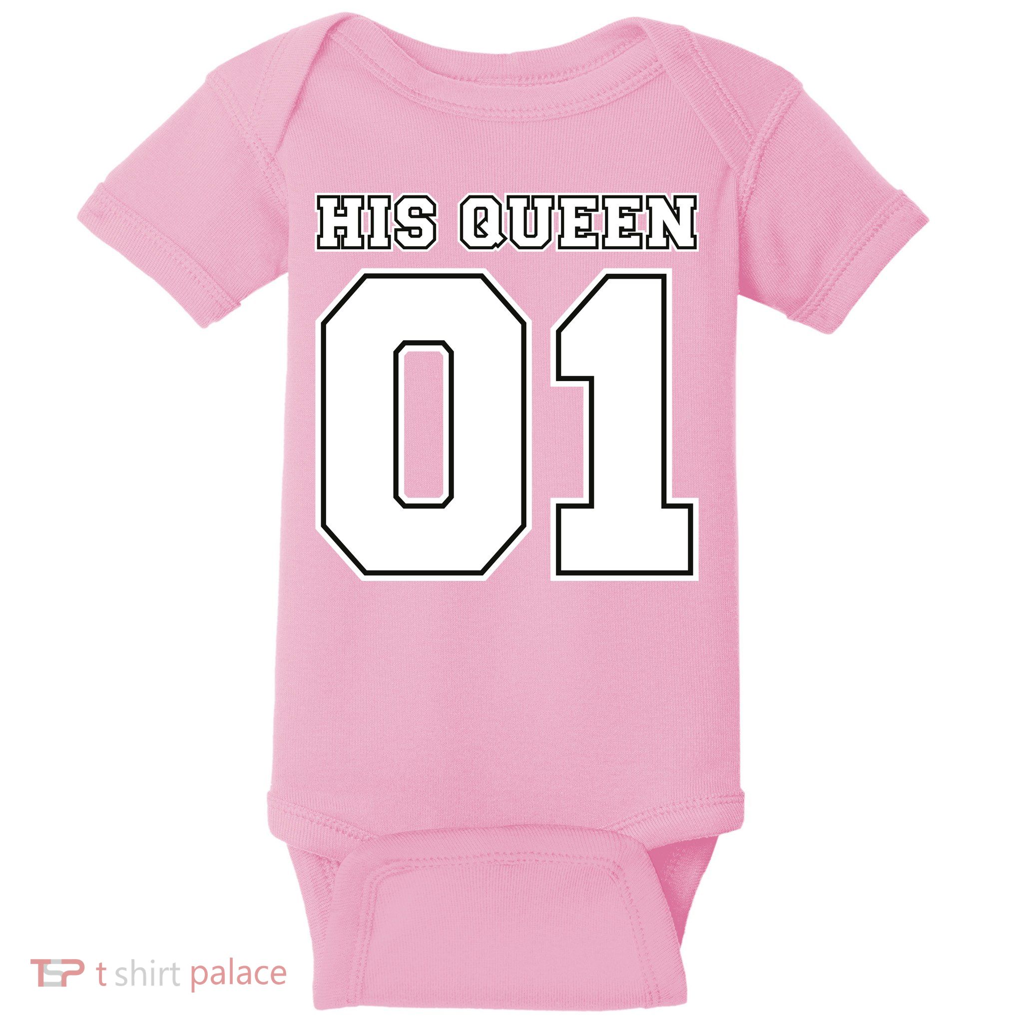 His Queen 01 Sport Couple Baby Bodysuit