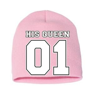 His Queen 01 Sport Couple Short Acrylic Beanie