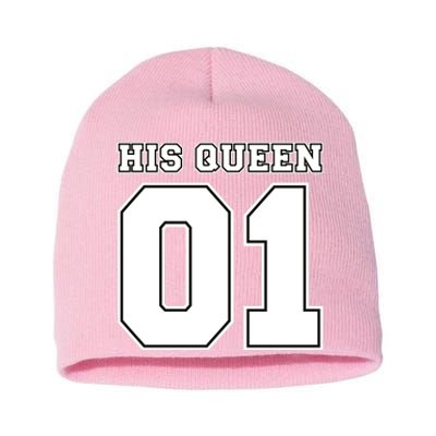 His Queen 01 Sport Couple Short Acrylic Beanie