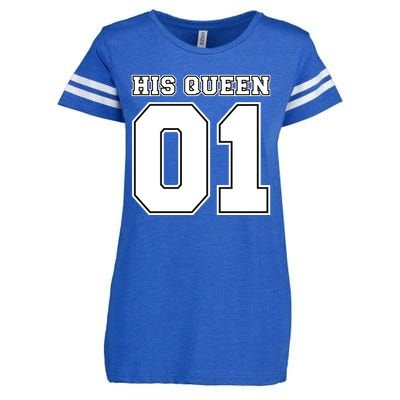 His Queen 01 Sport Couple Enza Ladies Jersey Football T-Shirt