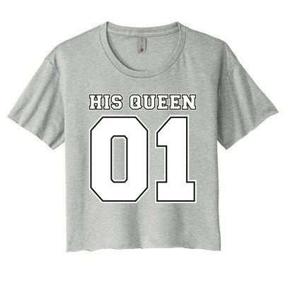 His Queen 01 Sport Couple Women's Crop Top Tee