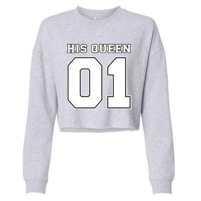 His Queen 01 Sport Couple Cropped Pullover Crew