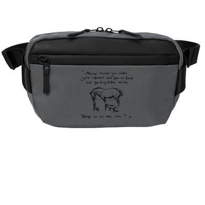 Horse Quote Always Remember you matter Crossbody Pack