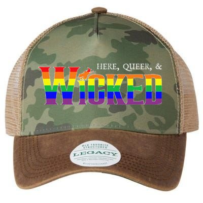 Here Queer And Wicked Lgbt Legacy Tie Dye Trucker Hat