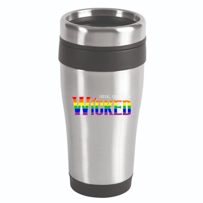Here Queer And Wicked Lgbt 16oz Travel Tumbler