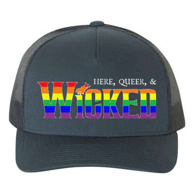 Here Queer And Wicked Lgbt Yupoong Adult 5-Panel Trucker Hat