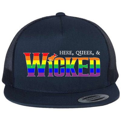 Here Queer And Wicked Lgbt Flatbill Hat