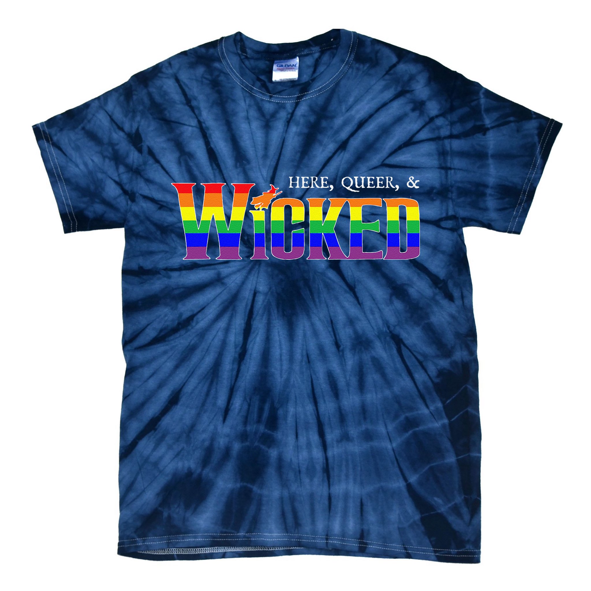 Here Queer And Wicked Lgbt Tie-Dye T-Shirt