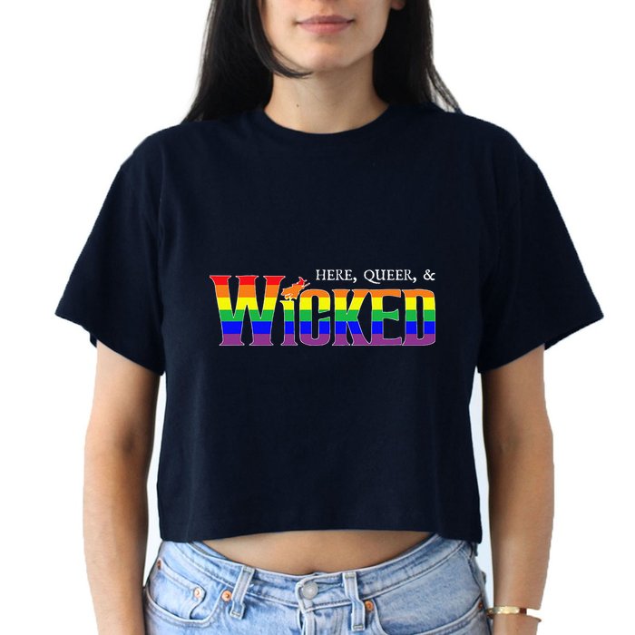 Here Queer And Wicked Lgbt Crop Top