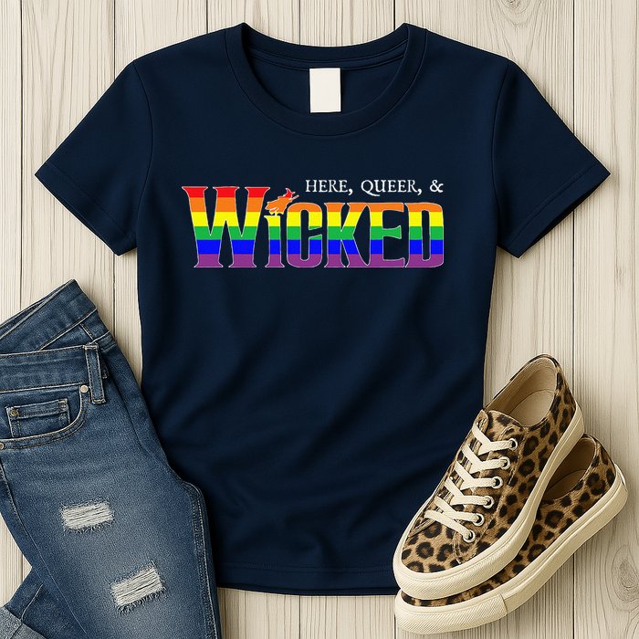 Here Queer And Wicked Lgbt Womens T-Shirt