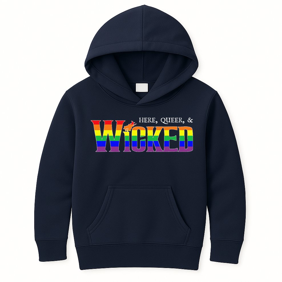 Here Queer And Wicked Lgbt Kids Hoodie