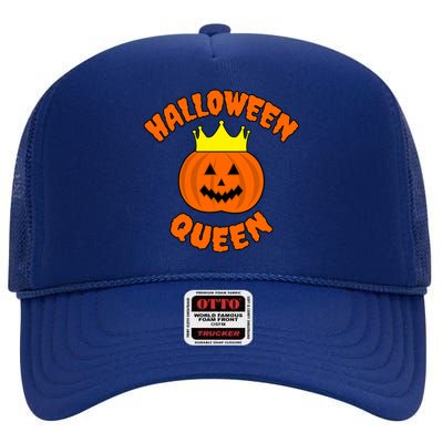 Halloween Queen Cute Gift High Crown Mesh Back Trucker Hat