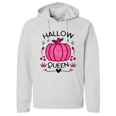 Hallow Queen Cute Pumpkin Funny Halloween Costume Performance Fleece Hoodie