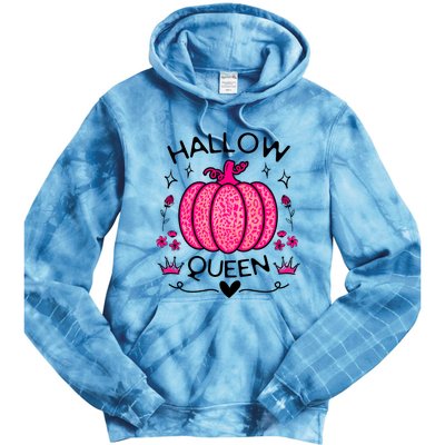 Hallow Queen Cute Pumpkin Funny Halloween Costume Tie Dye Hoodie