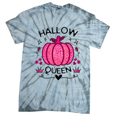 Hallow Queen Cute Pumpkin Funny Halloween Costume Tie-Dye T-Shirt