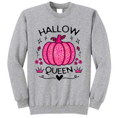 Hallow Queen Cute Pumpkin Funny Halloween Costume Tall Sweatshirt