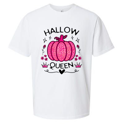 Hallow Queen Cute Pumpkin Funny Halloween Costume Sueded Cloud Jersey T-Shirt