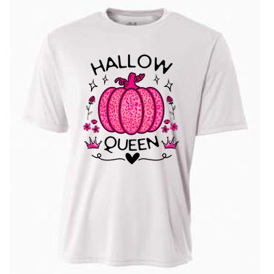 Hallow Queen Cute Pumpkin Funny Halloween Costume Cooling Performance Crew T-Shirt