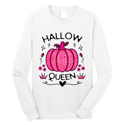 Hallow Queen Cute Pumpkin Funny Halloween Costume Long Sleeve Shirt