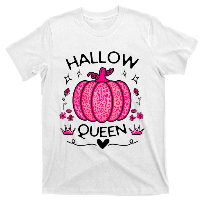 Hallow Queen Cute Pumpkin Funny Halloween Costume T-Shirt