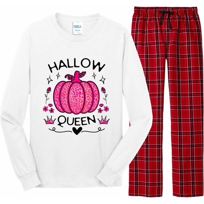 Hallow Queen Cute Pumpkin Funny Halloween Costume Long Sleeve Pajama Set