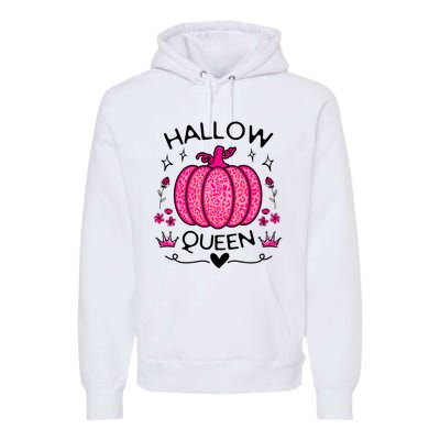 Hallow Queen Cute Pumpkin Funny Halloween Costume Premium Hoodie