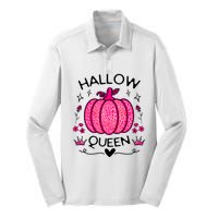 Hallow Queen Cute Pumpkin Funny Halloween Costume Silk Touch Performance Long Sleeve Polo