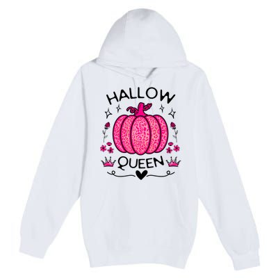 Hallow Queen Cute Pumpkin Funny Halloween Costume Premium Pullover Hoodie