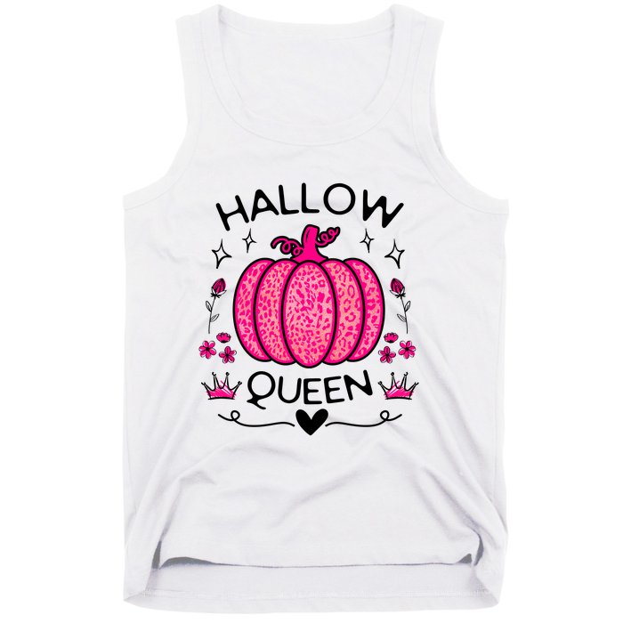 Hallow Queen Cute Pumpkin Funny Halloween Costume Tank Top