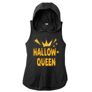 Hallow Queen Halloween Lover Ladies PosiCharge Tri-Blend Wicking Draft Hoodie Tank