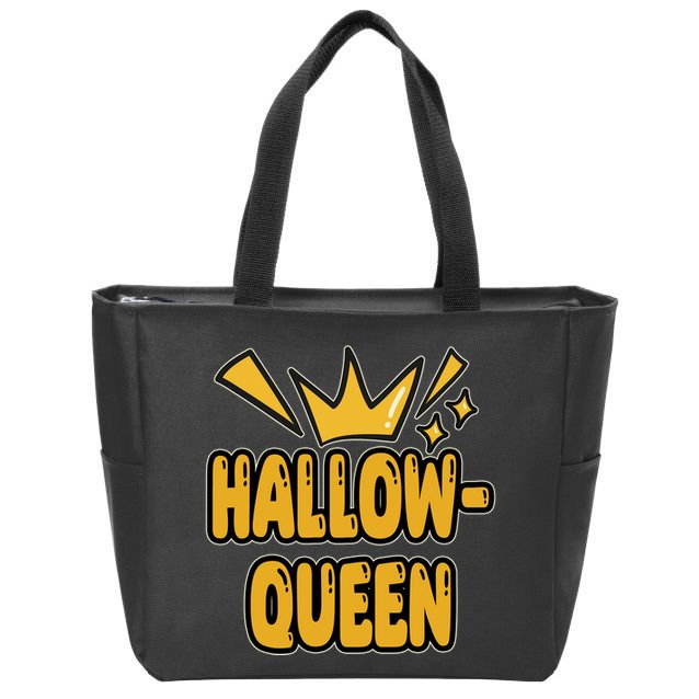 Hallow Queen Halloween Lover Zip Tote Bag