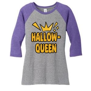 Hallow Queen Halloween Lover Women's Tri-Blend 3/4-Sleeve Raglan Shirt