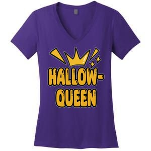 Hallow Queen Halloween Lover Women's V-Neck T-Shirt