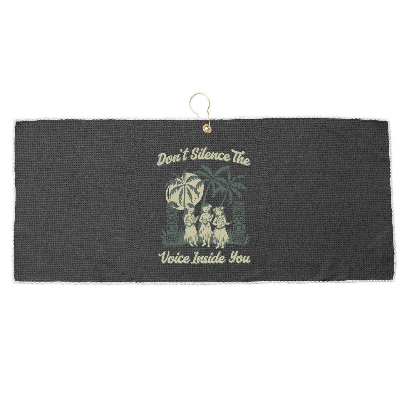 Hawaiin Quote Large Microfiber Waffle Golf Towel