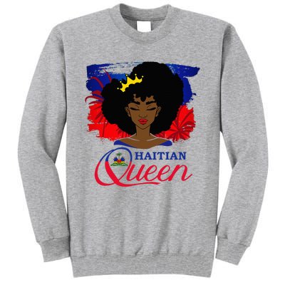 Haitian Queen Haiti Flag Melanin Tall Sweatshirt