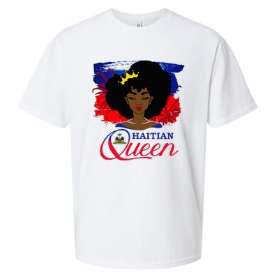 Haitian Queen Haiti Flag Melanin Sueded Cloud Jersey T-Shirt