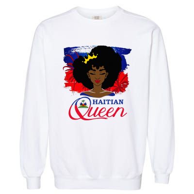 Haitian Queen Haiti Flag Melanin Garment-Dyed Sweatshirt