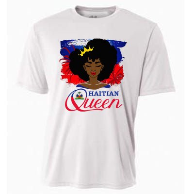 Haitian Queen Haiti Flag Melanin Cooling Performance Crew T-Shirt