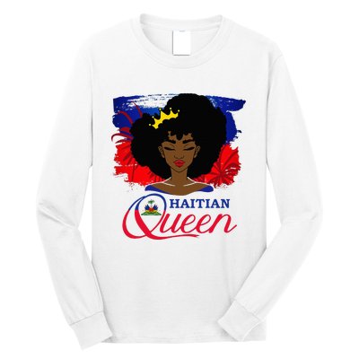 Haitian Queen Haiti Flag Melanin Long Sleeve Shirt